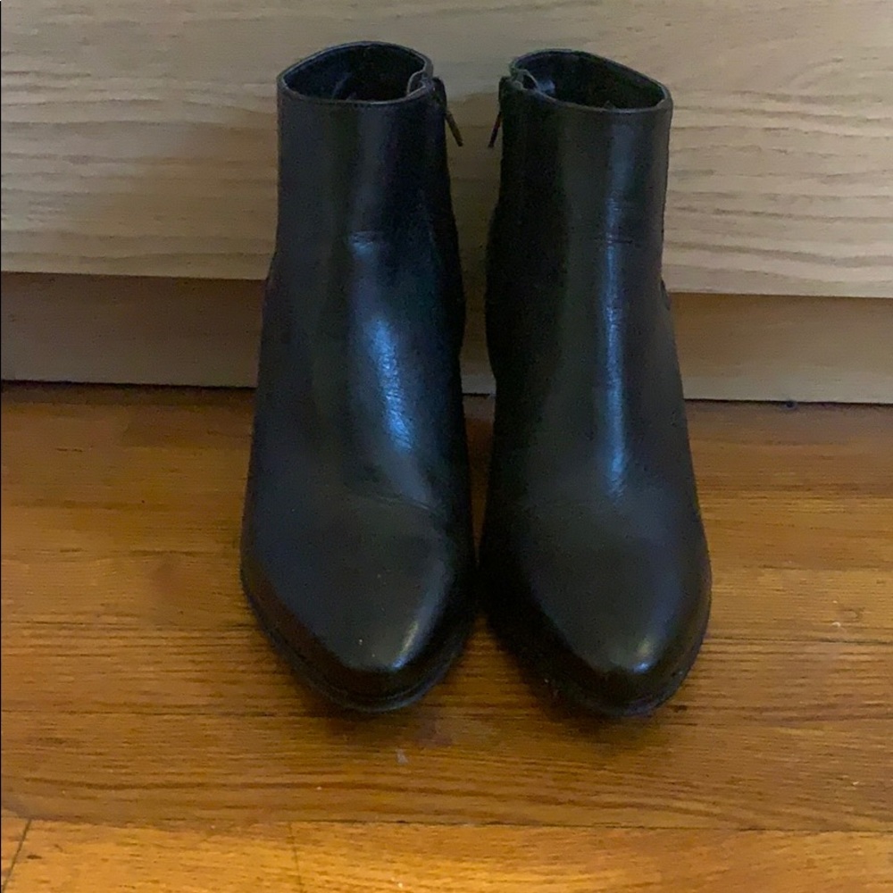 ZARA Black Genuine Leather Chelsea Boots